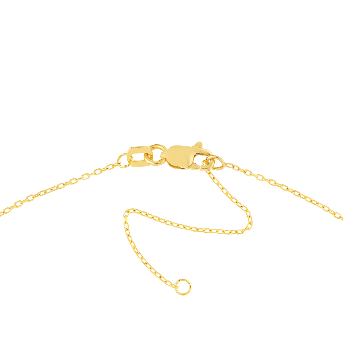 Cursive Love Diamond Adjustable Necklace - 14K Yellow Gold 16-18 Inch - by Dazyle - Image 3