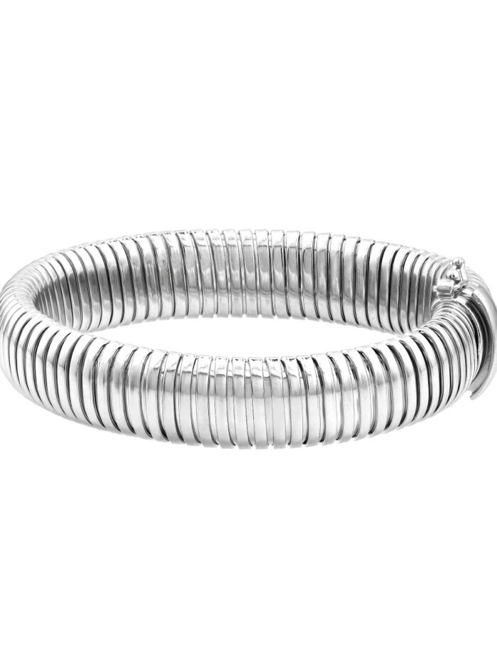 Sterling Silver Tubogas Bracelet - 14mm - Box Clasp - 7.5 Inch - by Dazyle