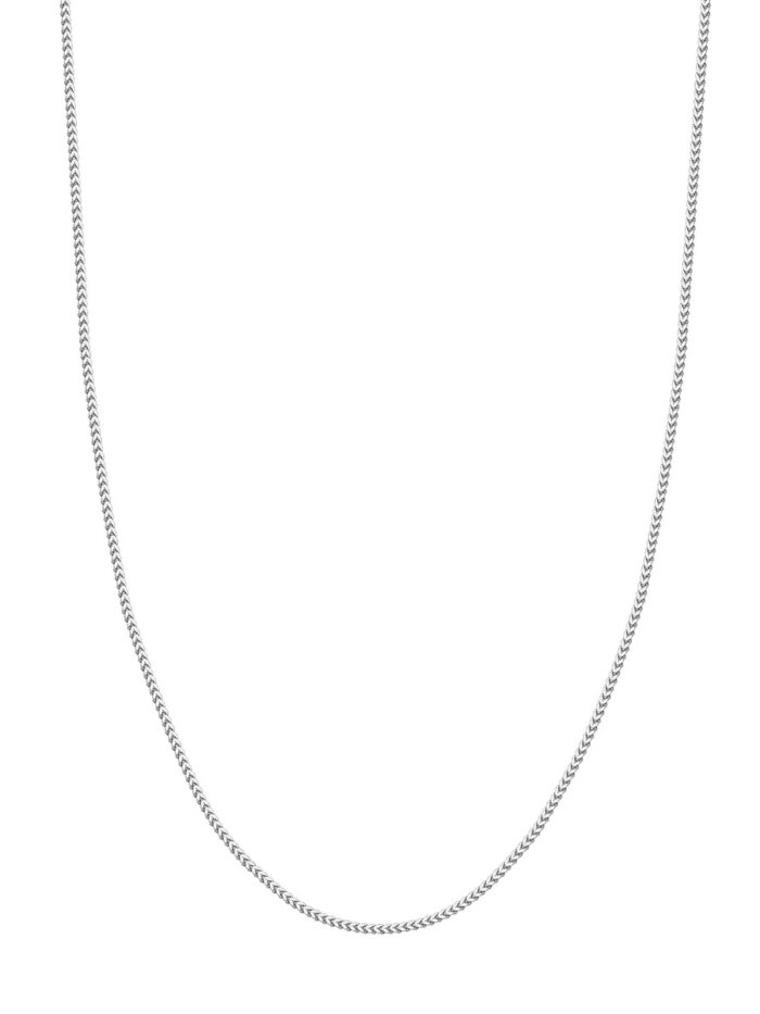 14K White Gold Franco Chain with Lobster Lock - 20 Inch - by Dazyle