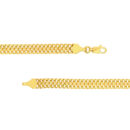 5.9mm Hollow D/C Curb Chain Bracelet - 14K Yellow Gold 7.5 Inch - by Dazyle