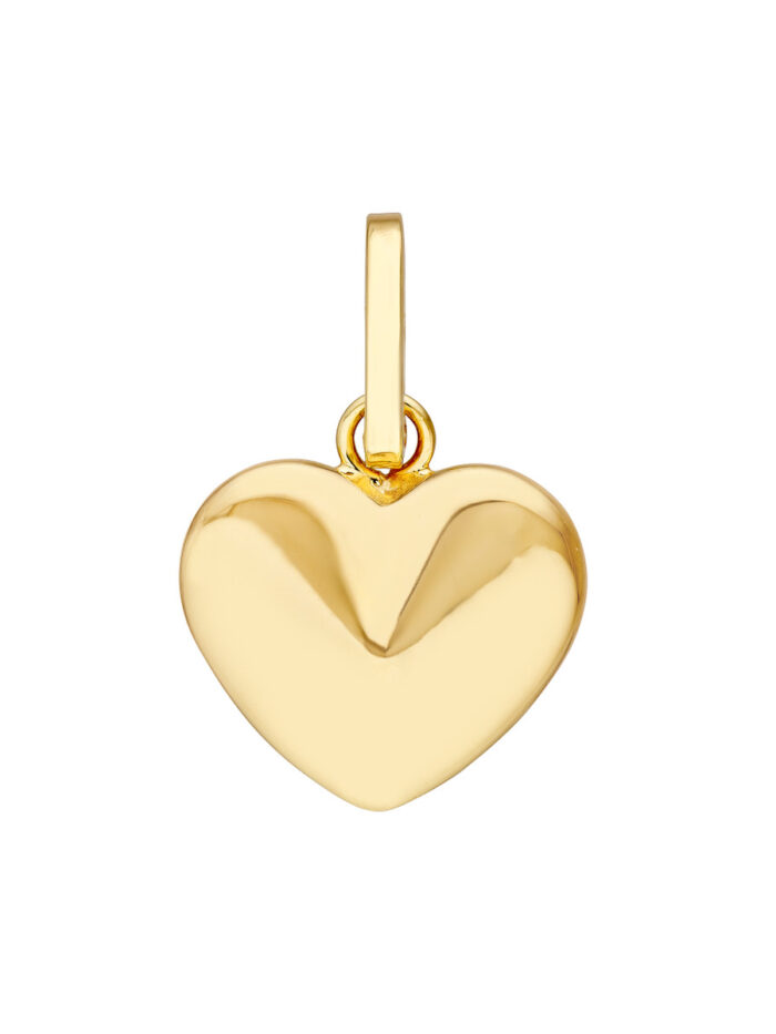 Radiant Heart Pendant - 14K Yellow Gold - by Dazyle