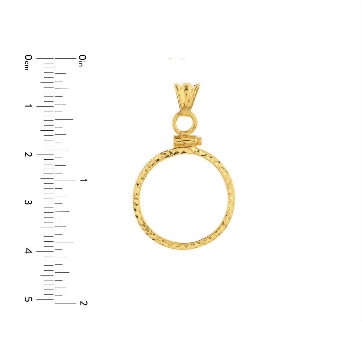 Australian Kangaroo Coin Bezel 1/4 Oz Diamond Cut - 14K Yellow Gold - by Dazyle - Image 4