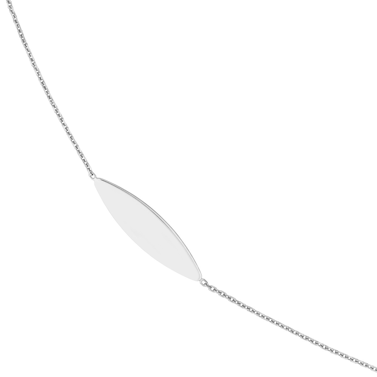 Sterling Silver Marquise Station Long Necklace 36 Inches - by Dazyle - Image 2