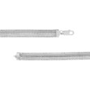 Sterling Silver 10mm Snake Chain Bracelet - Sterling Silver - 8 Inch - by Dazyle