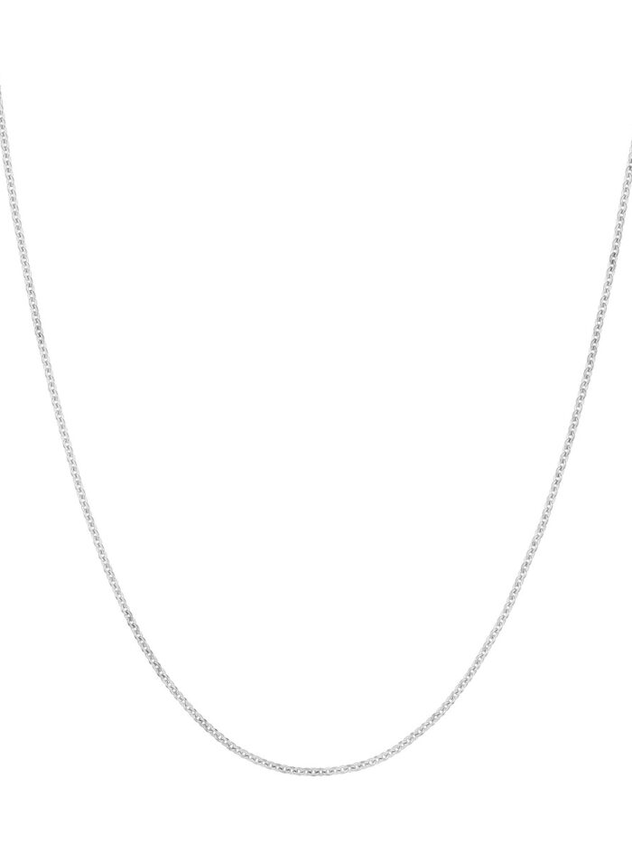10K White Gold Cable Chain Lobster Closure 16 Inches - by Dazyle