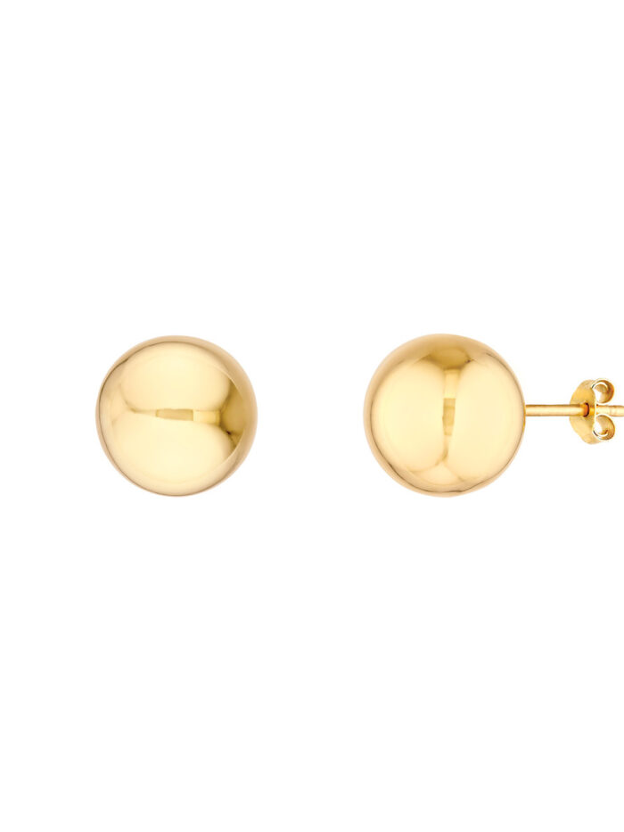12mm 14K Yellow Gold Polished Ball Stud Earrings - 14K Yellow Gold