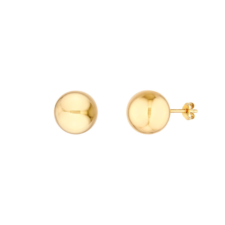 12mm 14K Yellow Gold Polished Ball Stud Earrings - 14K Yellow Gold