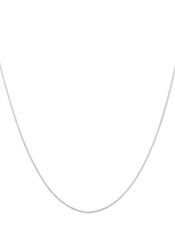 14K White Gold Adjustable Cable Child's Chain - 13-15 inches - by Dazyle