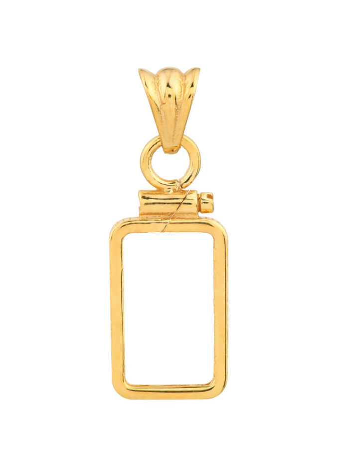 Pamp Suisse Lady Fortuna 1 Gram Screw Top Coin Bezel - 14K Yellow Gold - by Dazyle