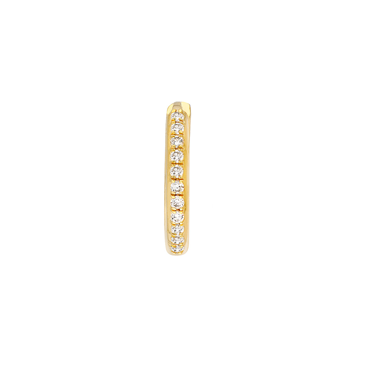 1/6tcw Diamond Huggie Earrings - 14K Yellow Gold - by Dazyle - Image 3