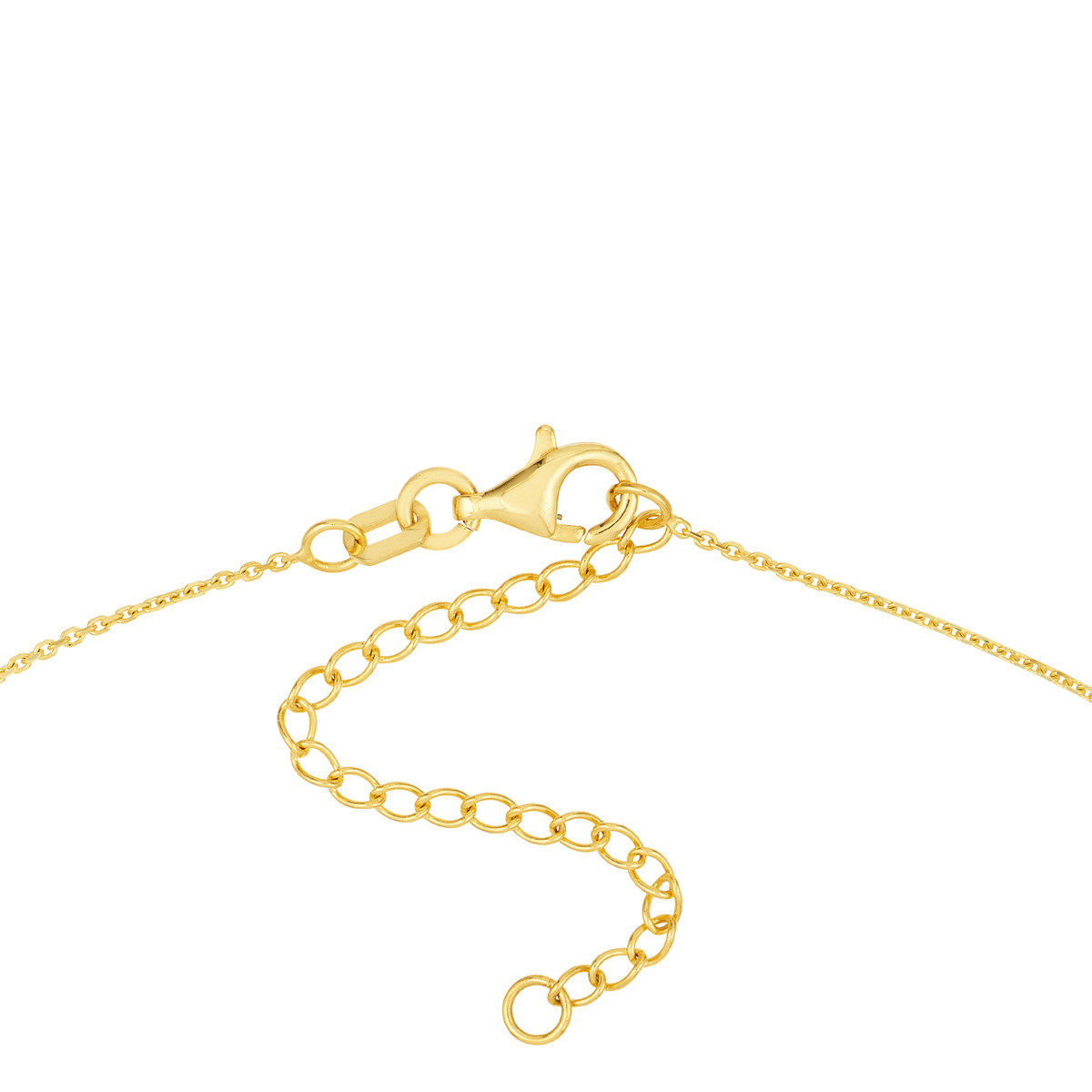 Puff Mrs Adjustable Necklace with Pear Shape Lock - 14K Yellow Gold - 18 Inches - by Dazyle - Image 5