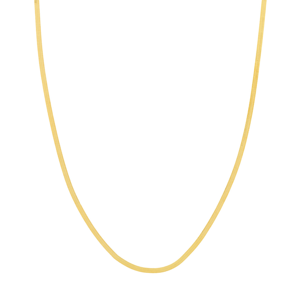2.70mm Triple Herringbone Chain Lobster Lock - 14K Yellow Gold 16-inch - by Dazyle