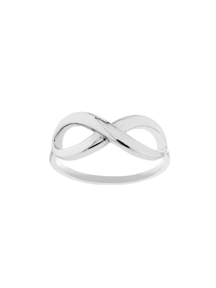 Infinity Symbol Ring - Plated Sterling Silver with Rhodium, Yellow Gold, or Rose Gold Plating - by Dazyle