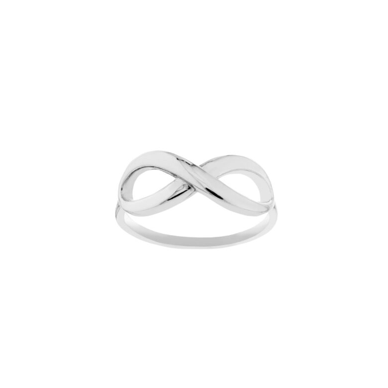 Infinity Symbol Ring - Plated Sterling Silver with Rhodium, Yellow Gold, or Rose Gold Plating - by Dazyle