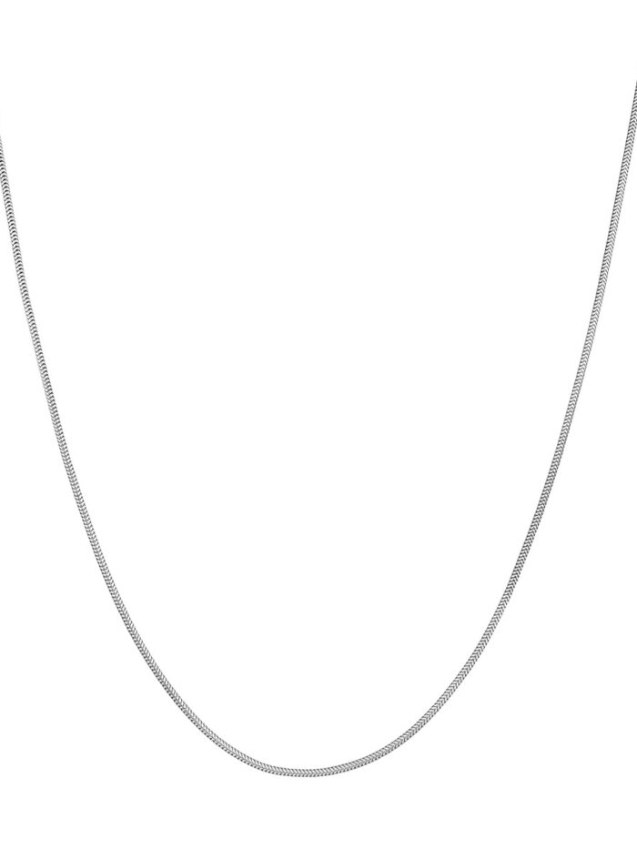 Sterling Silver Snake Chain Necklace with Lobster Lock - Sterling Silver - 16 Inches - by Dazyle