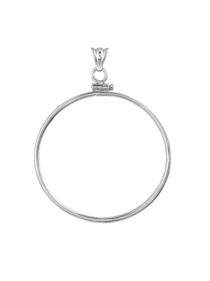 American Eagle 1 Oz Silver Coin Bezel - Sterling Silver Plain Style - by Dazyle