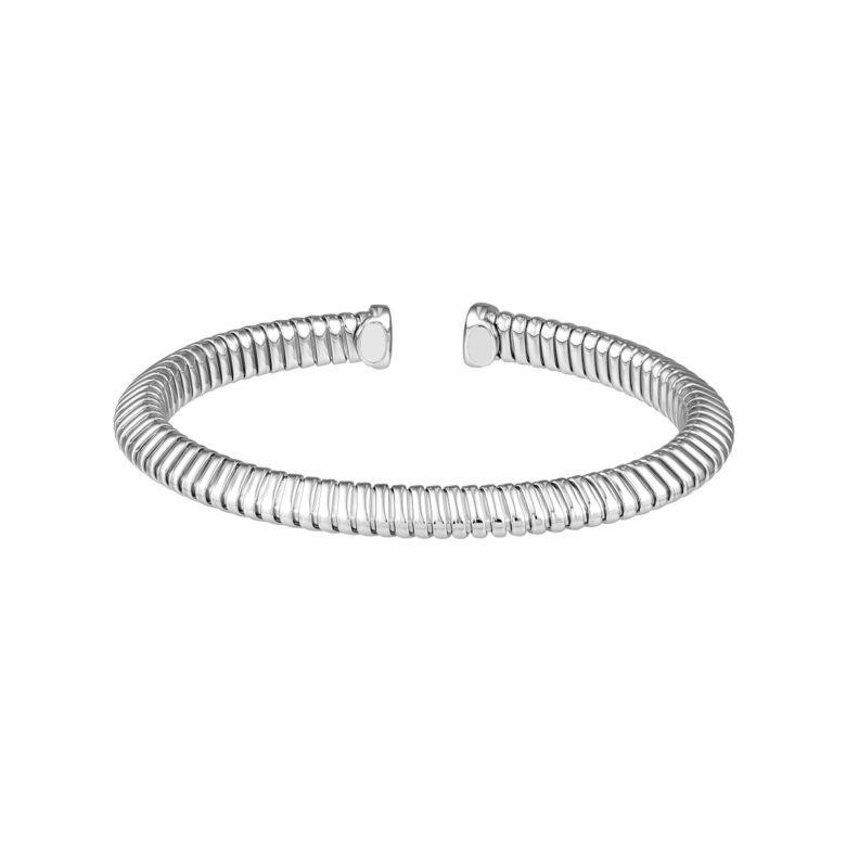 6mm Sterling Silver Flexible Tubogas Bangle - Sterling Silver