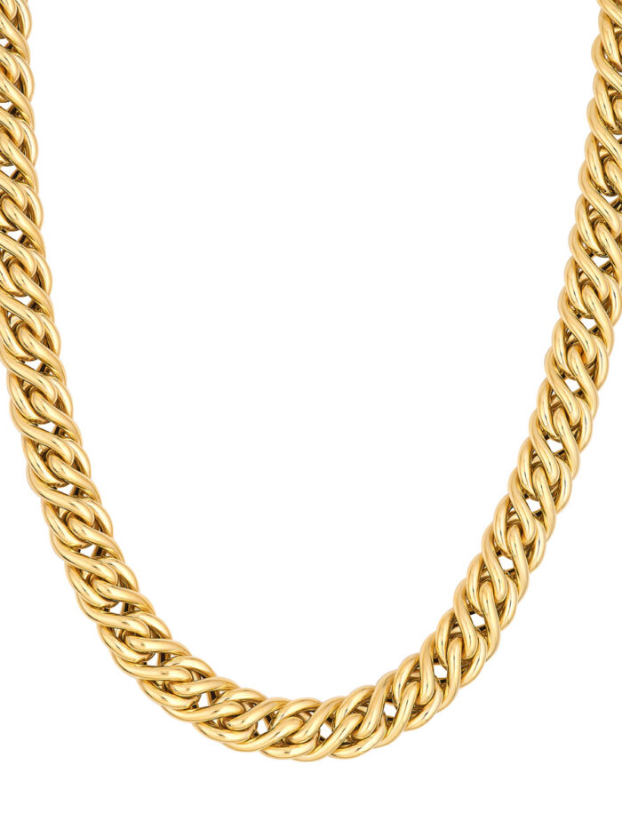 14K Yellow Gold Cable Chain Necklace - 18 Inch - by Dazyle