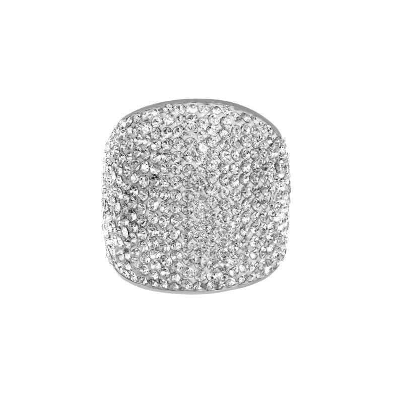 Oversized Crystal Dome Sterling Silver Ring - Sterling Silver - by Dazyle