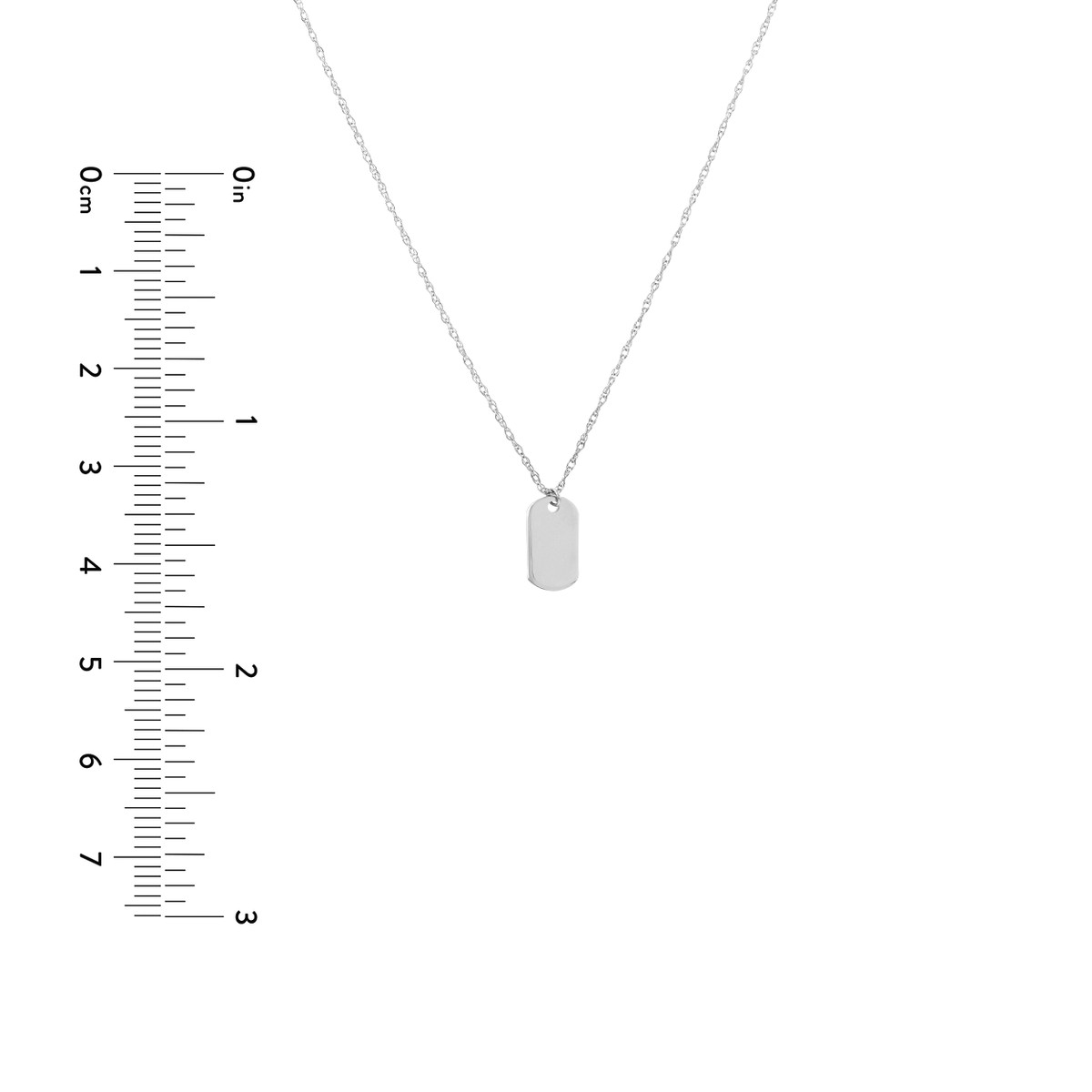 So You Mini Dog Tag Adjustable Necklace - 14K White Gold - 18 Inches - by Dazyle - Image 5