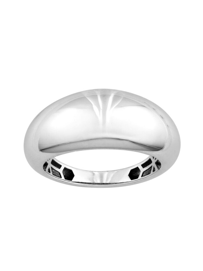 Sterling Silver Polished Dome Ring - by Dazyle