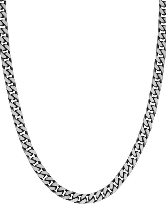 Sterling Silver Cuban Chain Necklace - 22-inch - by Dazyle