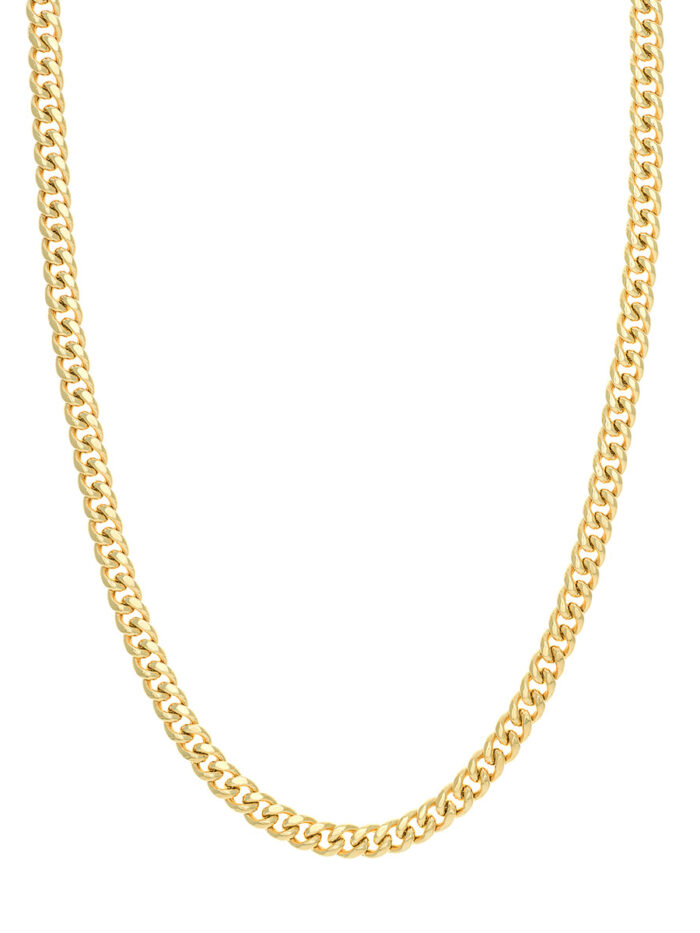 7.4mm Light Miami Cuban Chain - 14K Yellow Gold - 22 Inches - by Dazyle