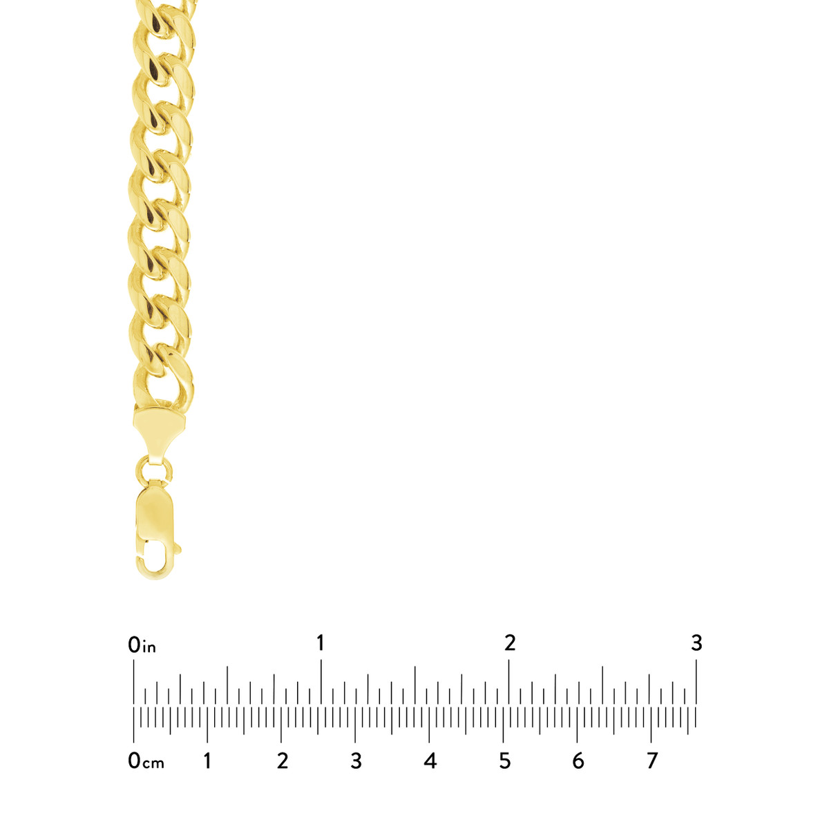 14K Yellow Gold Miami Cuban Chain Necklace Lobster Closure 8.7mm - 14K Yellow Gold 8.5 Inch - by Dazyle - Image 5
