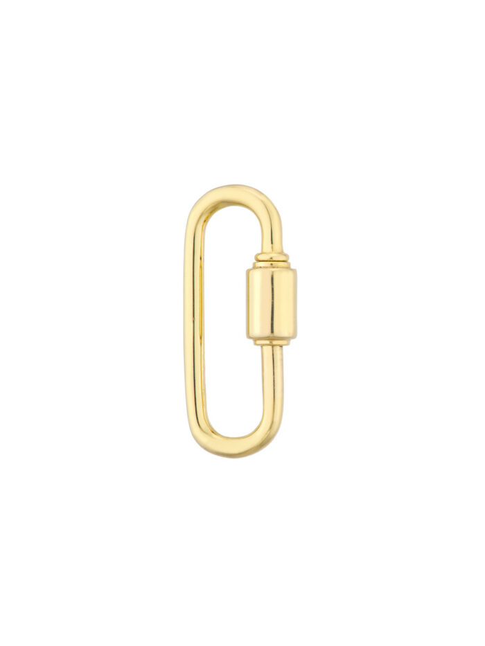 Oval Clasp Twist Lock - 14K Yellow Gold - 24.50mm - by Dazyle