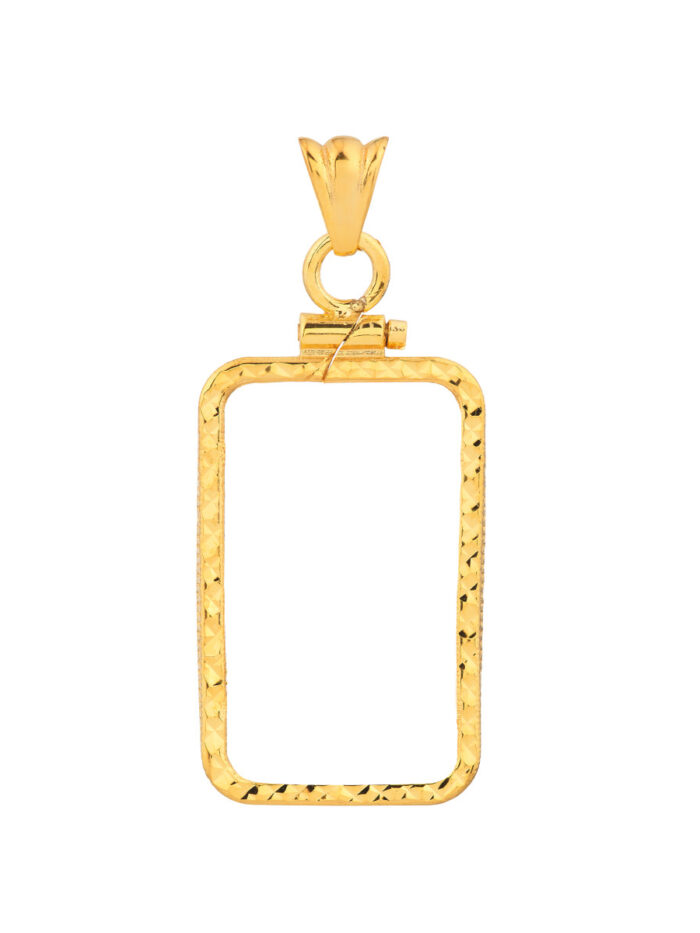 Pamp Suisse Lady Fortuna 10gr Diamond Cut Coin Bezel - 14K Yellow Gold - by Dazyle