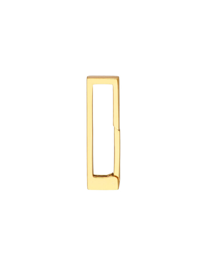 Rectangle Square Wire Designer Push Clasp - 14K Yellow Gold - by Dazyle