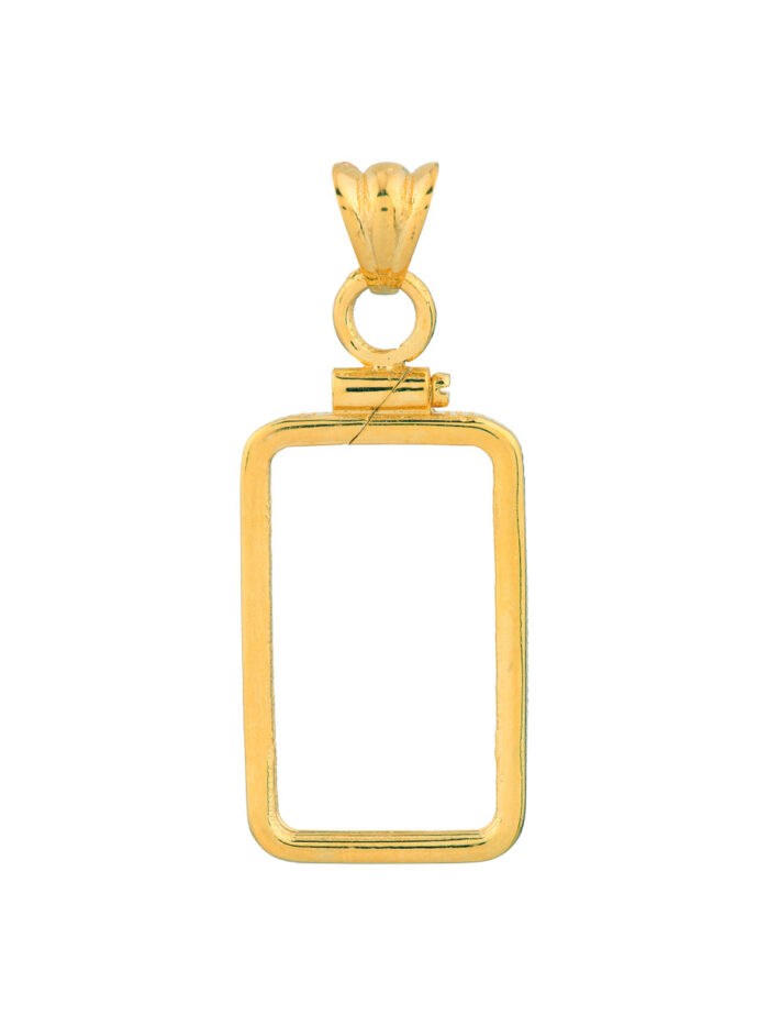 14K Yellow Gold Pamp Suisse Lady Fortuna Coin Bezel (5 Grams) - 14K Yellow Gold - by Dazyle