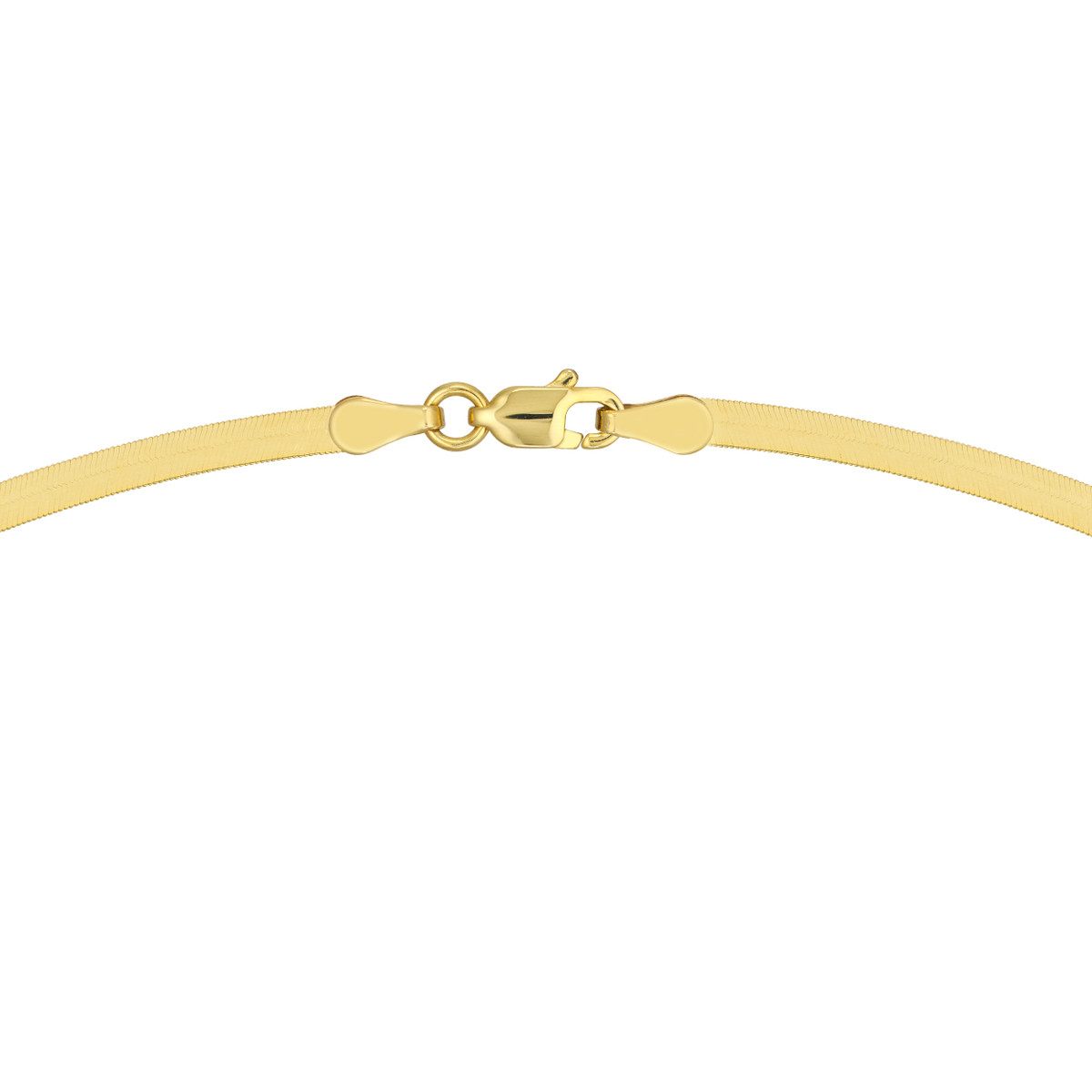 2.70mm Triple Herringbone Chain Lobster Lock - 14K Yellow Gold 16-inch - by Dazyle - Image 4