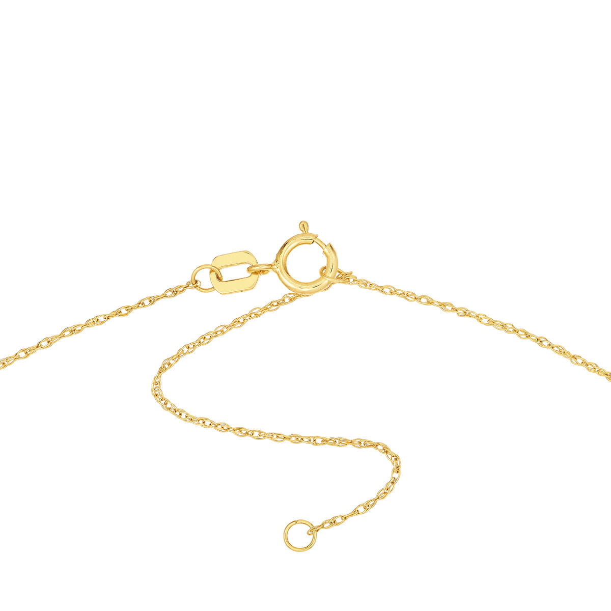 14K Yellow Gold Mini Disc Horseshoe Adjustable Necklace - 14K Yellow Gold 18 Inches - by Dazyle - Image 4