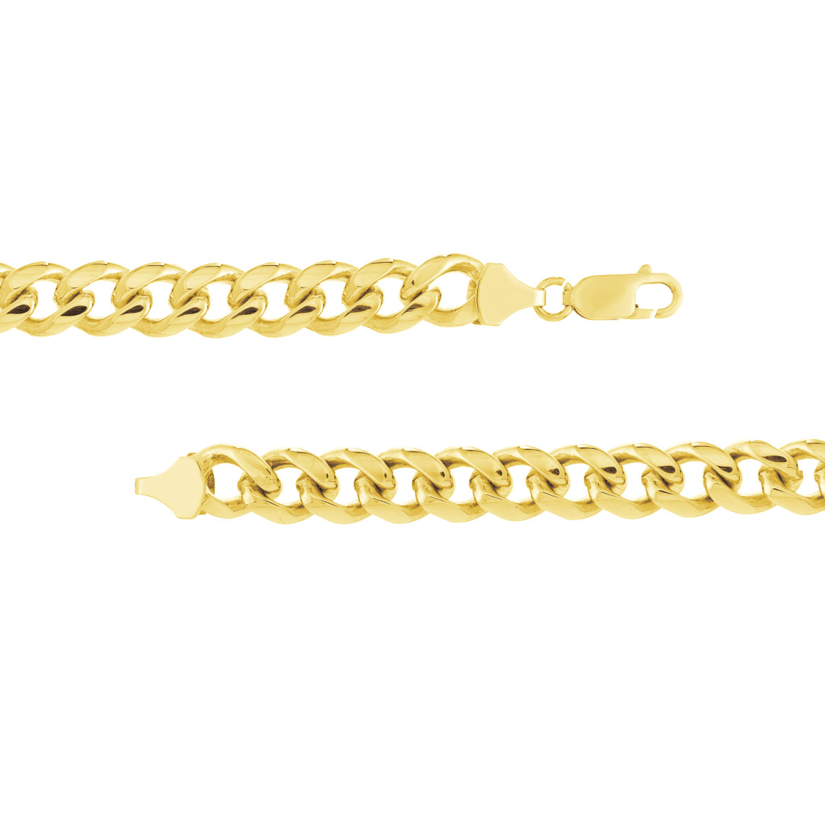14K Yellow Gold Miami Cuban Chain Necklace Lobster Closure 8.7mm - 14K Yellow Gold 8.5 Inch - by Dazyle - Image 4