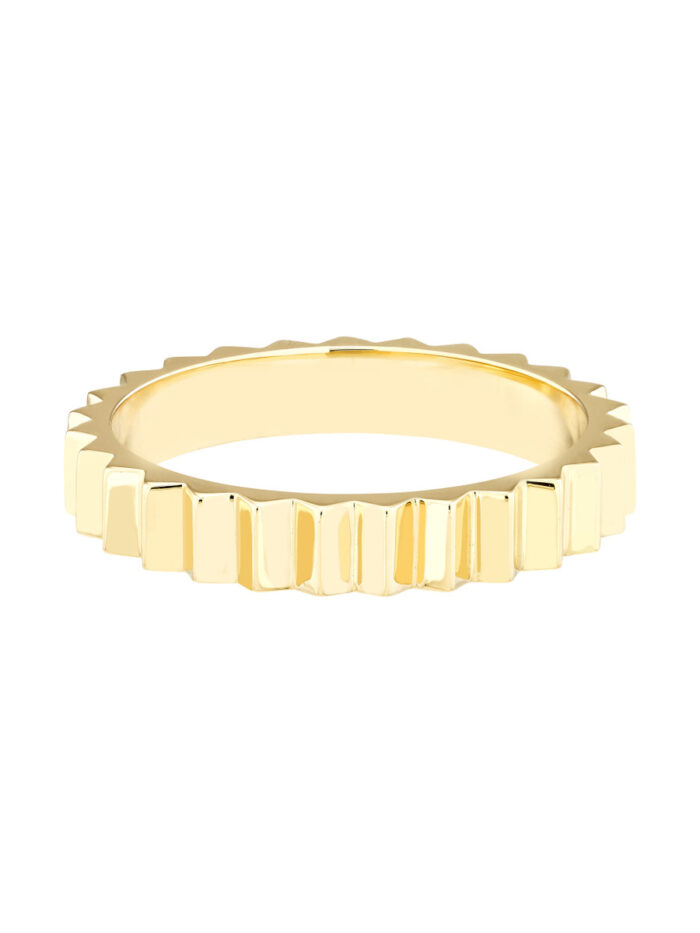 Fluted Band Ring - 14Y_6 - 14K Yellow Gold - by Dazyle