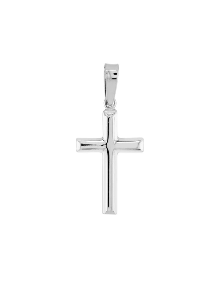 Sterling Silver Embossed Cross Pendant - by Dazyle