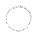 Sterling Silver 2.86mm Cube Chain Bracelet - Sterling Silver - 8 Inches - by Dazyle