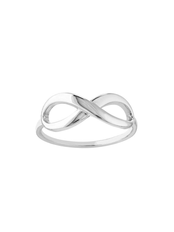 Infinity Ring - 14K White Gold - by Dazyle