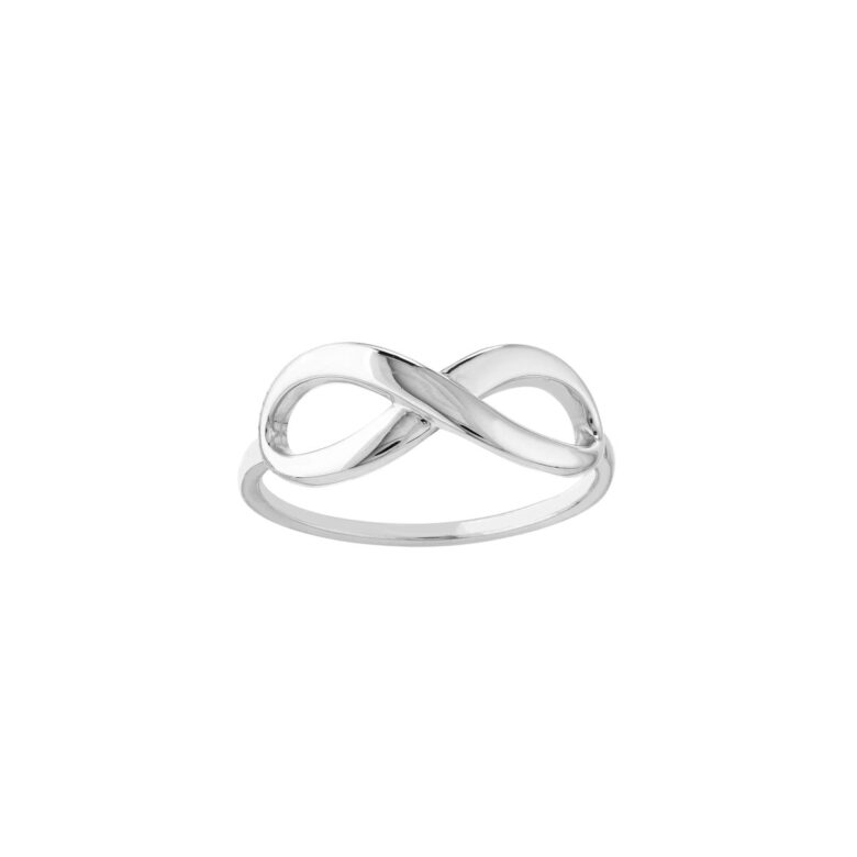 Infinity Ring - 14K White Gold - by Dazyle